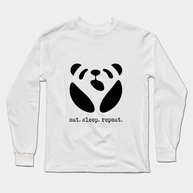 Panda: Eat. Sleep. Repeat. Long Sleeve T-Shirt by oobmmob